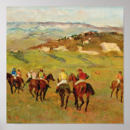 Edgar Degas - Jockeys on Horseback Poster (Voorkant)