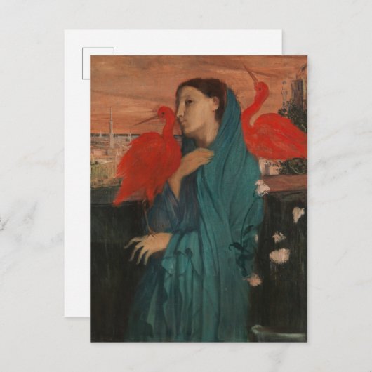 Edgar Degas | Jonge vrouw met Ibis Briefkaart (Voorkant / Achterkant)