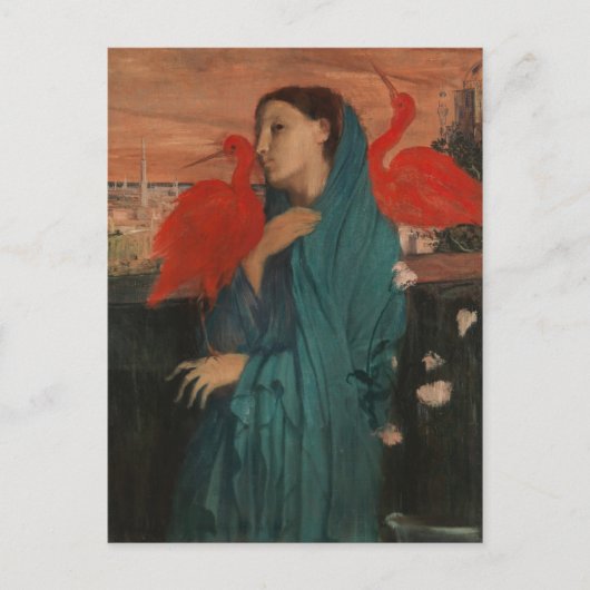 Edgar Degas | Jonge vrouw met Ibis Briefkaart (Voorkant)