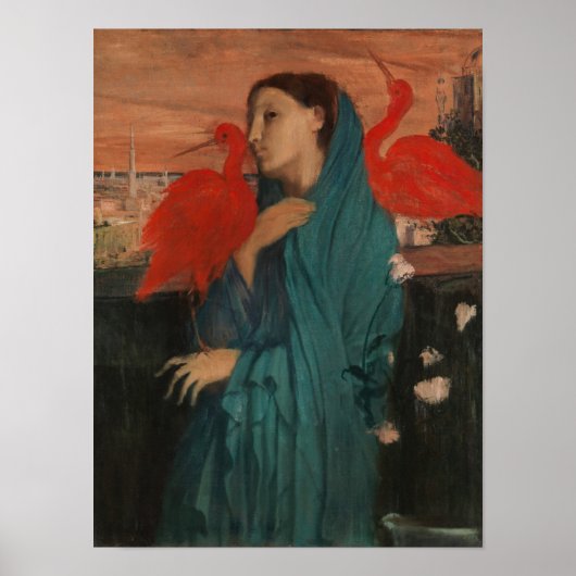 Edgar Degas | Jonge vrouw met Ibis Poster (Voorkant)