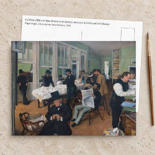 Edgar Degas - Katoenhandel in New Orleans Briefkaart