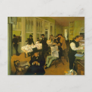 Edgar Degas - Katoenuitwisseling Briefkaart