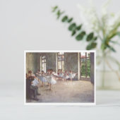 Edgar Degas - Klasse 1873 van de Repetitie van het Briefkaart (Staand voorkant)