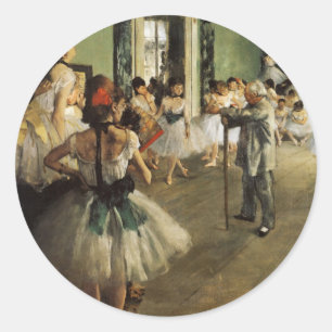 Edgar Degas La Classe de Danse Ronde Sticker