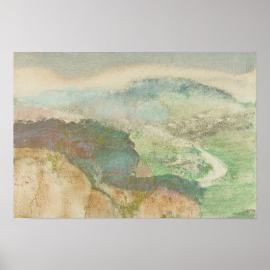 Edgar Degas - Landschap Poster (Voorkant)
