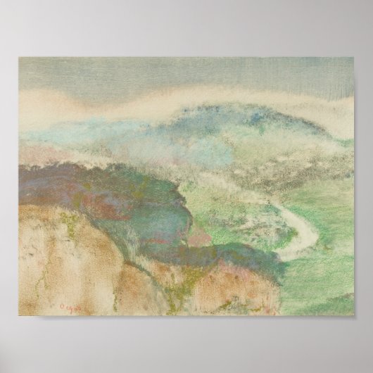 Edgar Degas - Landschap Poster (Voorkant)