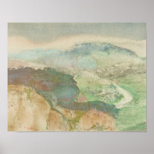 Edgar Degas - Landschap Poster (Voorkant)