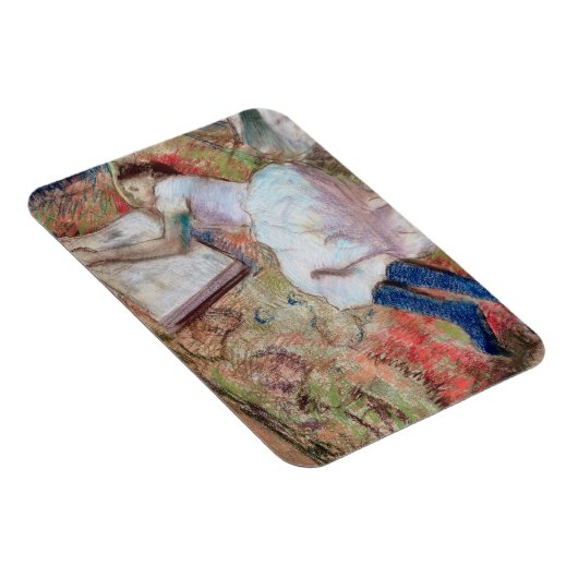 Edgar Degas | Lezer Lying Down, c.1889 Magneet (Rechterzijde)