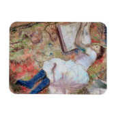 Edgar Degas | Lezer Lying Down, c.1889 Magneet (Horizontaal)