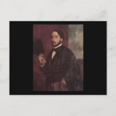 Edgar Degas Lifting His Hat Self Portrait Briefkaart (Voorkant)