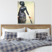 Edgar Degas | Mary Cassatt bij het Louvre Canvas Afdruk (Insitu (Slaapkamer))