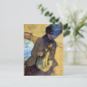Edgar Degas - Mary Cassatt met haar hond Briefkaart (Staand voorkant)