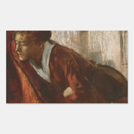 Edgar Degas - Melancholy Rechthoekige Sticker (Voorkant)