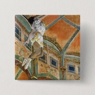 Edgar Degas Mevrouw La la bij de Cirque Fernando Vierkante Button 5,1 Cm