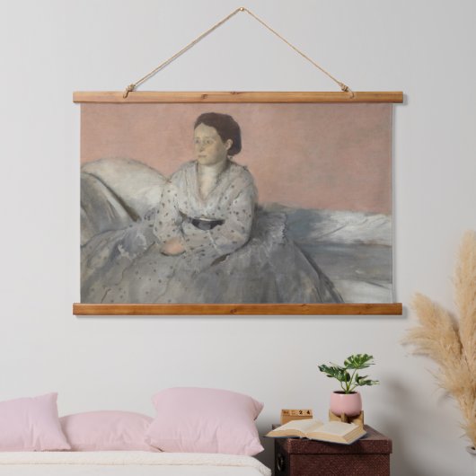 Edgar Degas Mevrouw Rene Impressionisme Art Wood W Hangend Wandkleed (Slaapkamer)