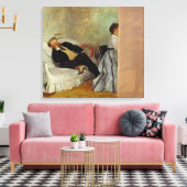 Edgar Degas | Monsieur en Madame Edouard Manet Canvas Afdruk (Insitu (Woonkamer))