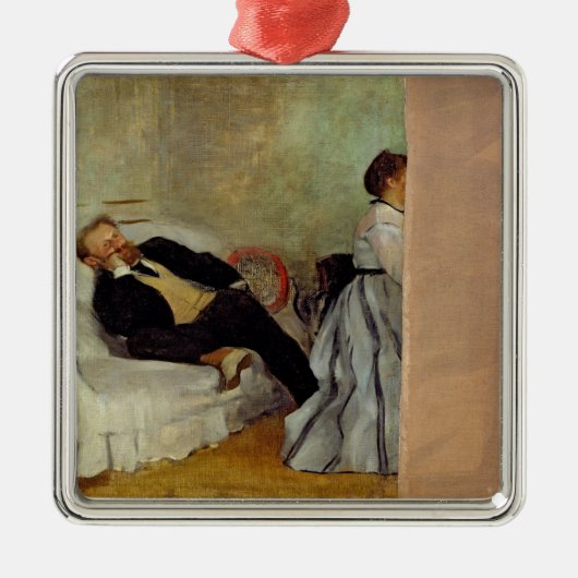Edgar Degas | Monsieur en Madame Edouard Manet Metalen Ornament (Voorkant)