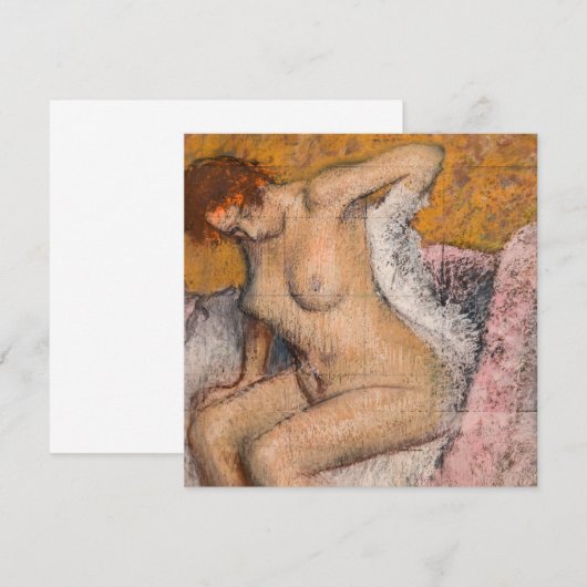 Edgar Degas - Na de Bath Bedankkaart (Voorkant / Achterkant)