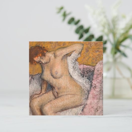 Edgar Degas - Na de Bath Bedankkaart (Staand voorkant)
