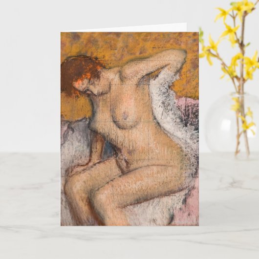 Edgar Degas - Na de Bath Kaart (Gele Bloem)