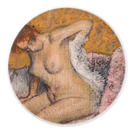 Edgar Degas - Na de Bath Keramische Knop (Voorkant)