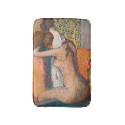 Edgar Degas - Na de Bath wemende vrouw nek Badmat (Voorkant Verticaal)