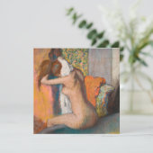 Edgar Degas - Na de Bath wemende vrouw nek Bedankkaart (Staand voorkant)