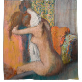 Edgar Degas - Na de Bath wemende vrouw nek Douchegordijn (Voorkant)