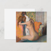 Edgar Degas - Na de Bath wemende vrouw nek Kaart (Voorkant / Achterkant)