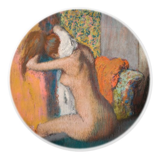Edgar Degas - Na de Bath wemende vrouw nek Keramische Knop (Voorkant)