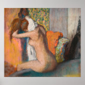 Edgar Degas - Na de Bath wemende vrouw nek Poster (Voorkant)