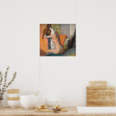 Edgar Degas - Na de Bath wemende vrouw nek Poster (Keuken)