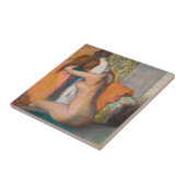 Edgar Degas - Na de Bath wemende vrouw nek Tegeltje (Zijkant)
