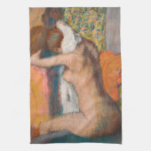 Edgar Degas - Na de Bath wemende vrouw nek Theedoek (Verticaal)