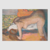 Edgar Degas - Na de Bath wemende vrouw nek Tissuepapier (Voorkant)