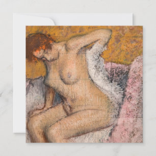 Edgar Degas - Na het bad Bedankkaart