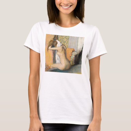 Edgar Degas | Na het bad droognek T-shirt (Voorkant)