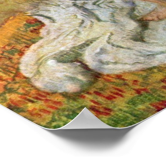 Edgar Degas - Na het bad Poster (Hoek)