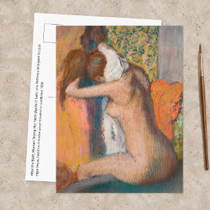 Edgar Degas - Na het bad, vrouw die haar nek afdro Briefkaart