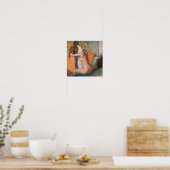 Edgar Degas - Na het bad, vrouw droogt haar nek af Poster (Keuken)