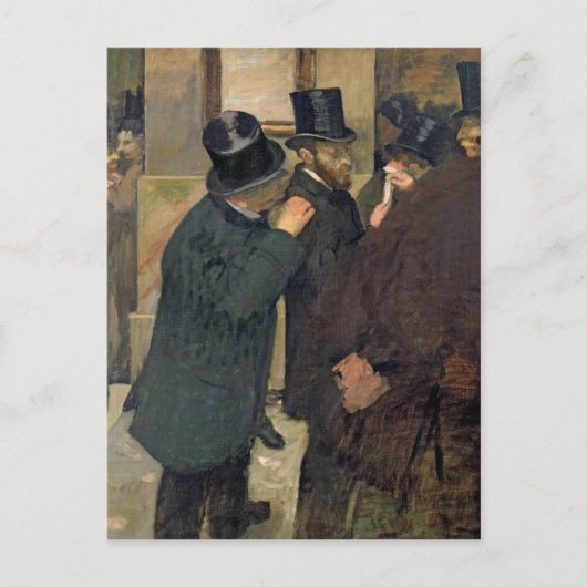 Edgar Degas | Op de beurs, c.1878-79 Briefkaart (Voorkant)