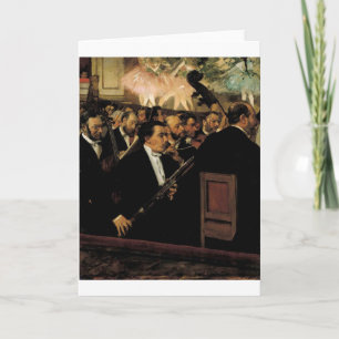 Edgar Degas - Orcchestra van Opera 1870 Klarinet Kaart