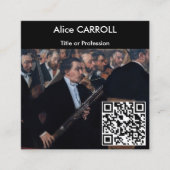 Edgar Degas - Orchestra bij de Opera - QR-code Vierkante Visitekaartje (Voorkant)