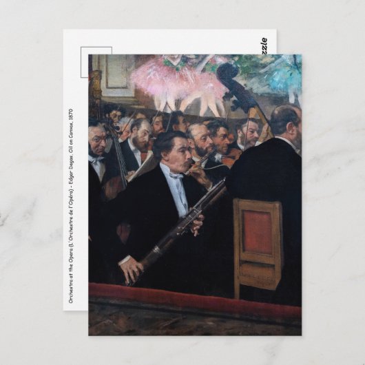 Edgar Degas - Orchestra in de Opera Briefkaart (Voorkant / Achterkant)
