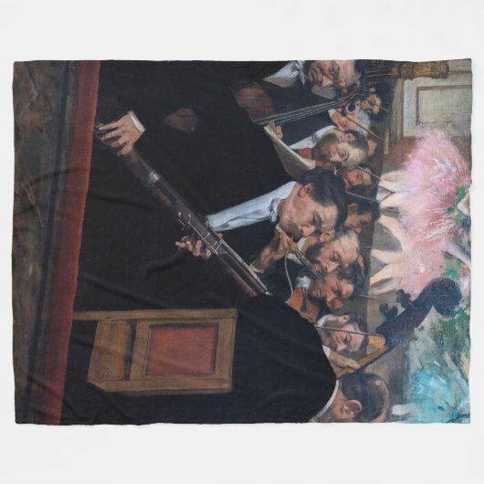 Edgar Degas - Orchestra in de Opera Fleece Deken (Voorkant (Horizontaal))