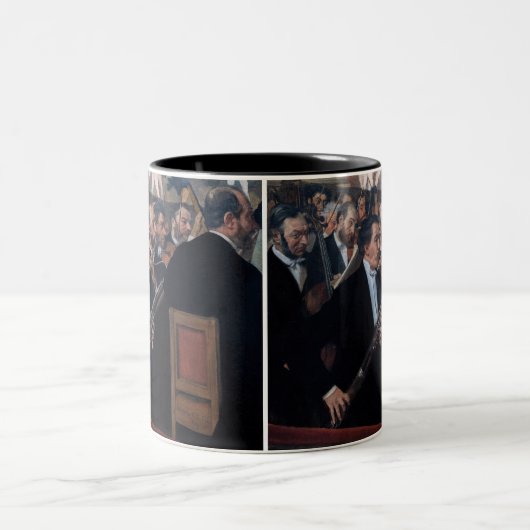 Edgar Degas - Orchestra in de Opera Tweekleurige Koffiemok (Center)