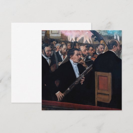 Edgar Degas - Orkest bij de Opera Bedankkaart (Voorkant / Achterkant)