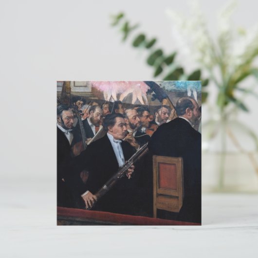 Edgar Degas - Orkest bij de Opera Bedankkaart (Staand voorkant)