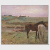 Edgar Degas-paarden in een beemdompelende Pa Cadeaupapier (Vlak)