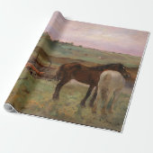 Edgar Degas-paarden in een beemdompelende Pa Cadeaupapier (Uitgerold)